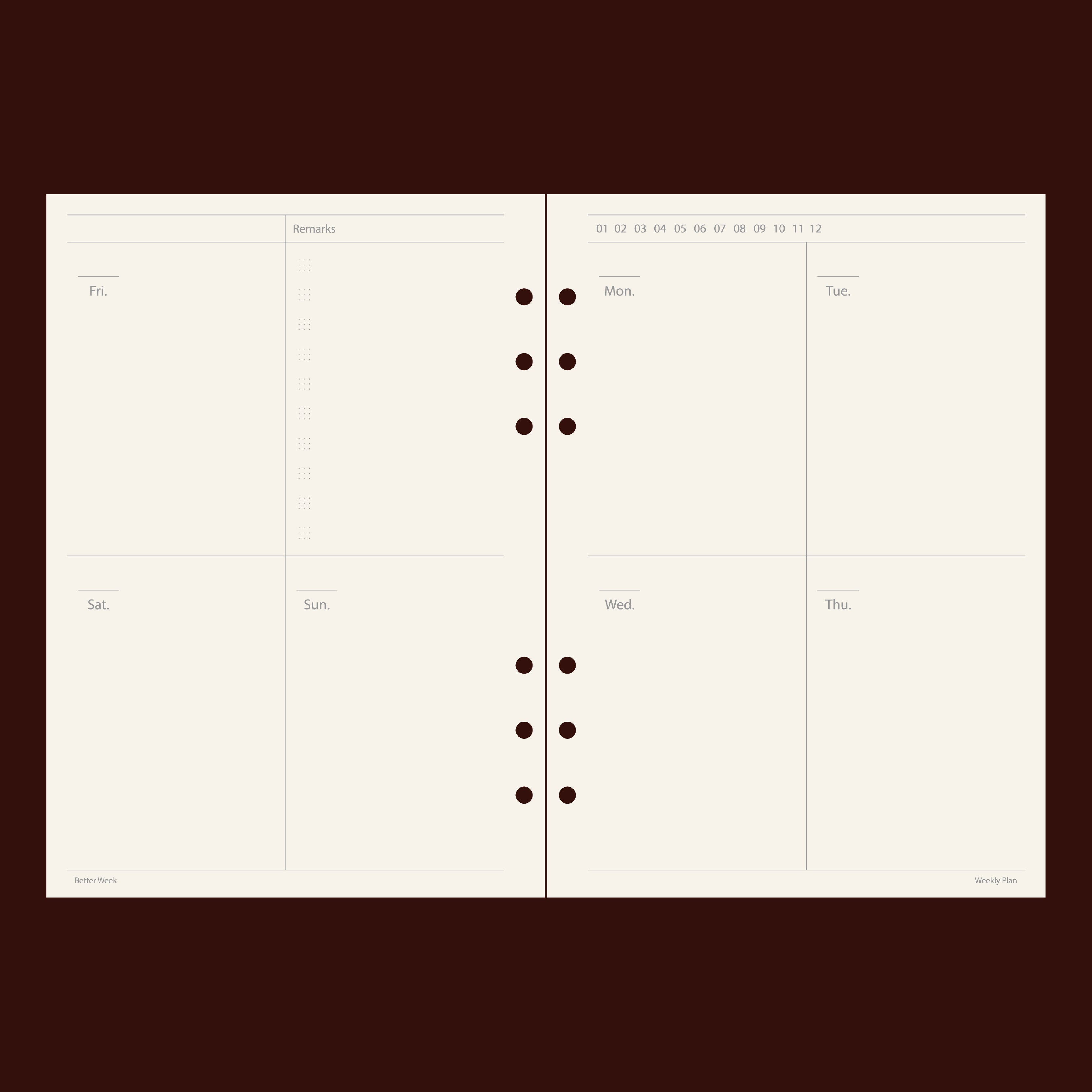 悠週記事方格款・Weekly Plan