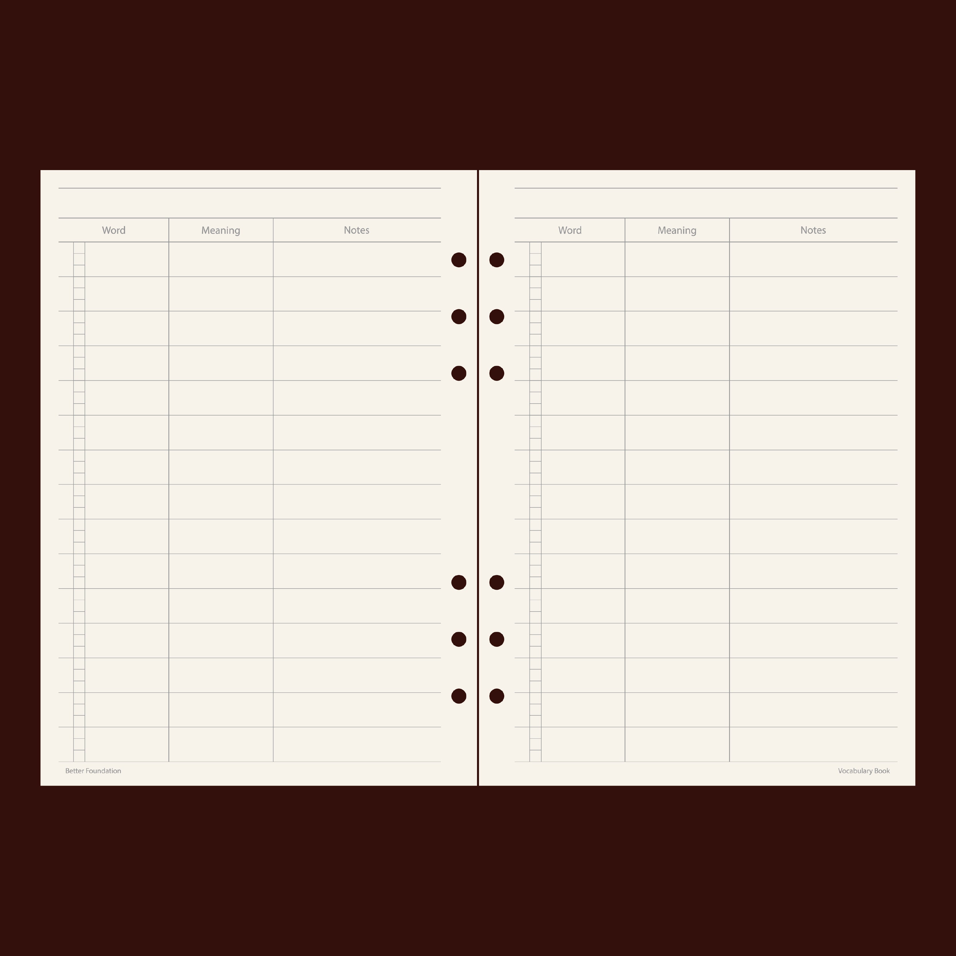 詞彙筆記・Vocabulary Book